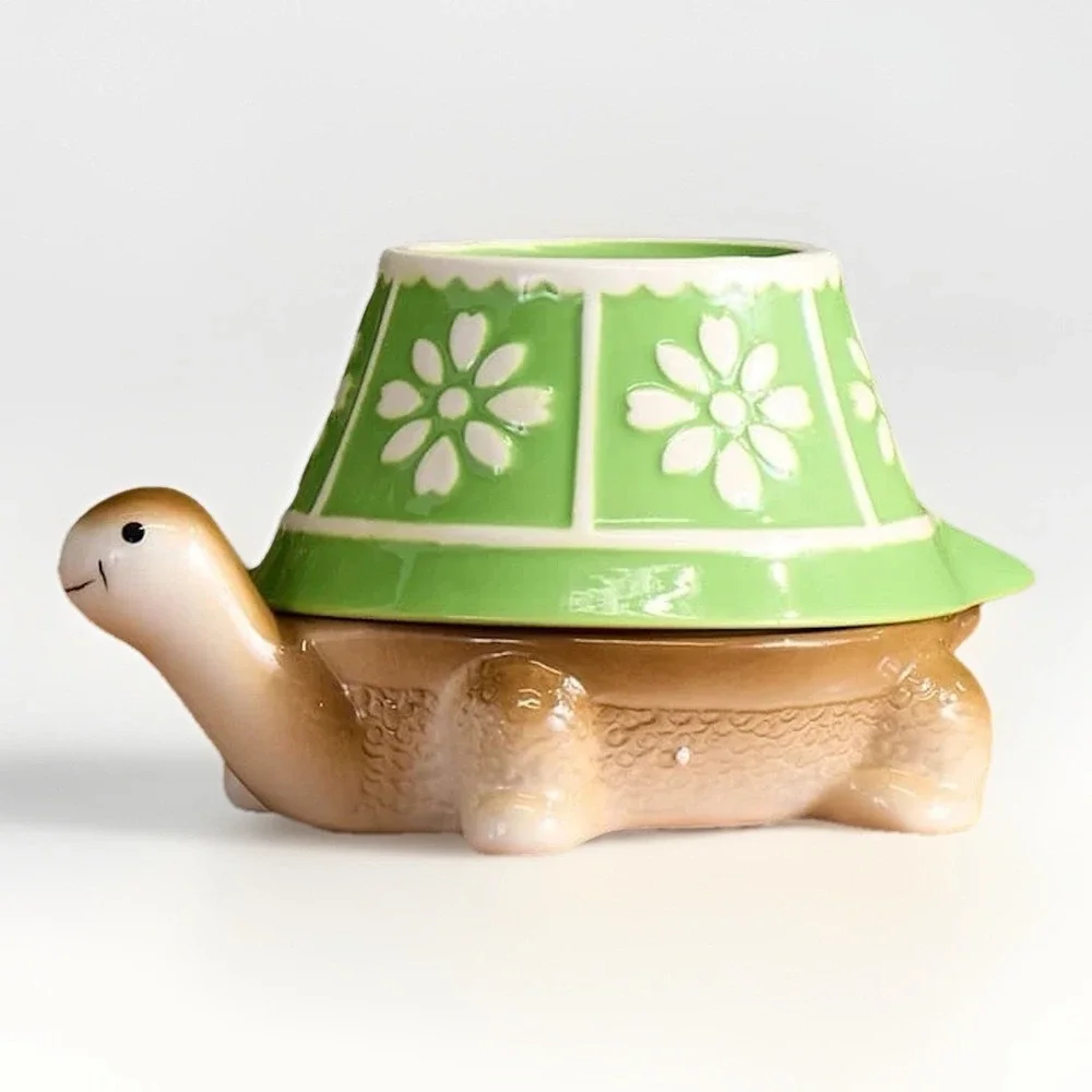 Cracker Barrel Turtle Measuring Cups Set Nesting Ceramic Stacking New In Box!